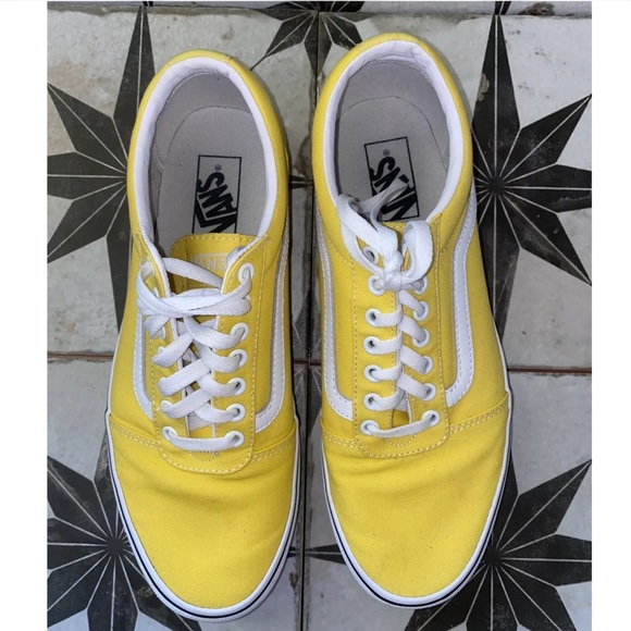 Vans Canvas Sneakers Yellow/White Mens 10.5 EUC - Picture 9 of 12